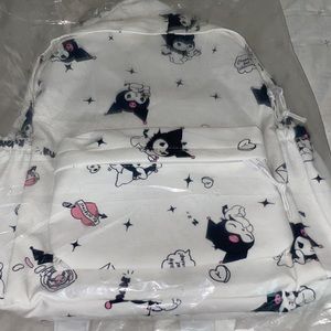 Kuromi white backpack